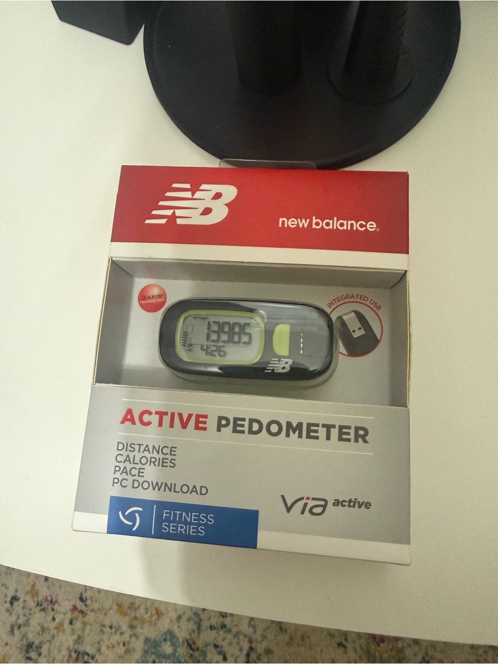 New Balance Active Pedometer – Black with Lime Accents